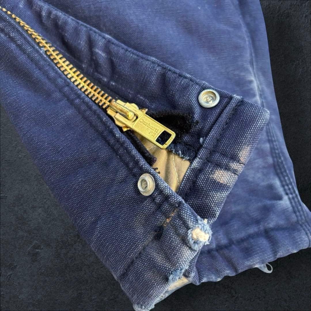 希少！ Carhartt キルティング オーバーオール 紺 【防寒・難燃仕様】