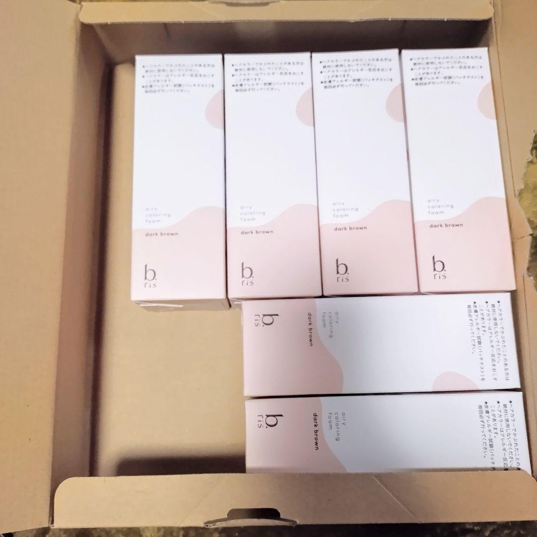 ビーリス エアリーカラーリングフォーム ダークブラウン 6個セット