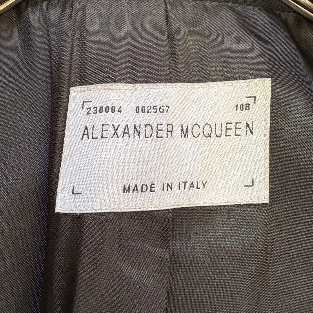 6773✾アレキサンダーマックイーン✾ロングテーラージャケット【44】黒/ウール