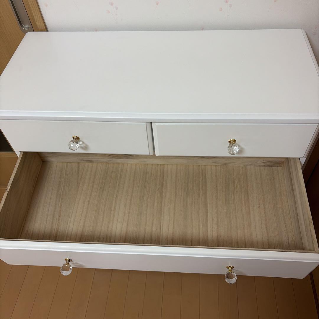 ロマンティックプリンセス ロマプリ 5段 チェスト Deux 姫系家具 白家具