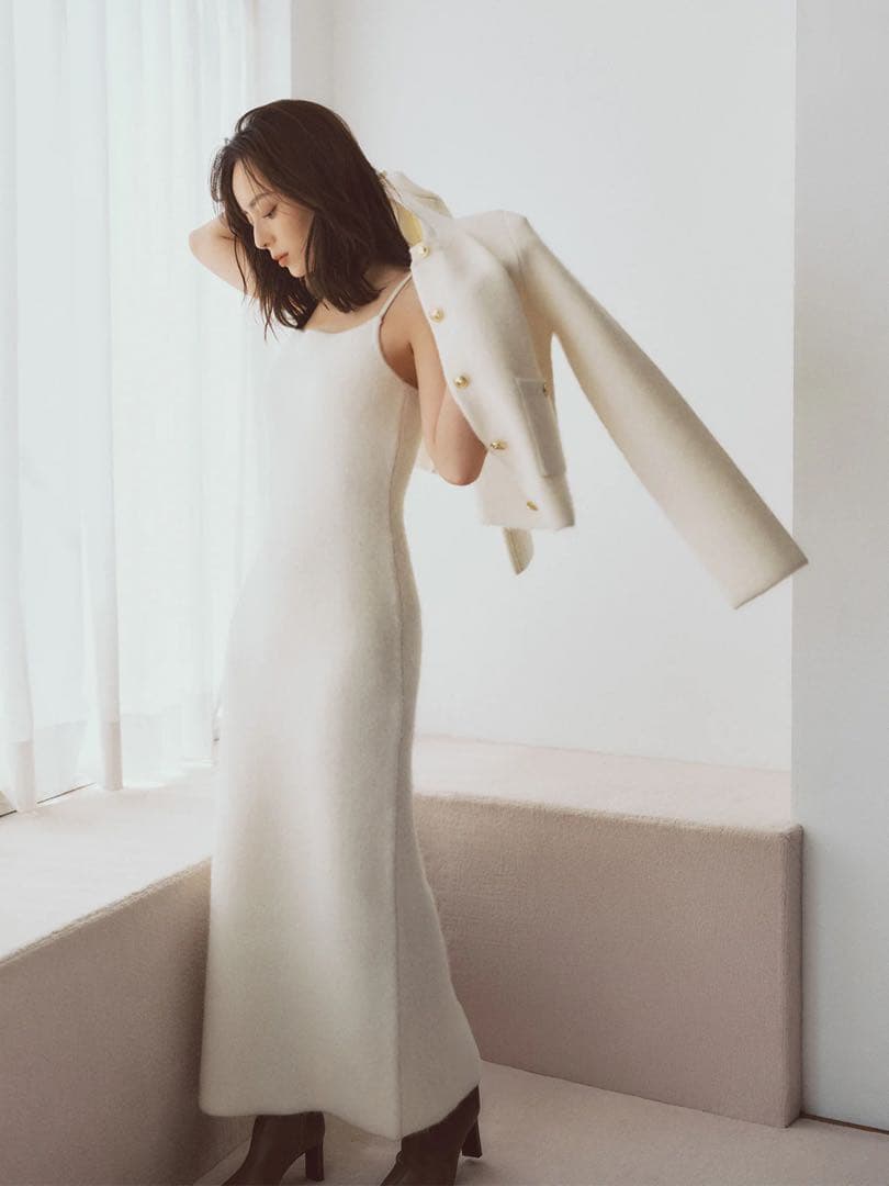 anuans アニュアンス カシミヤブレンドキャミソールニットワンピース 新品