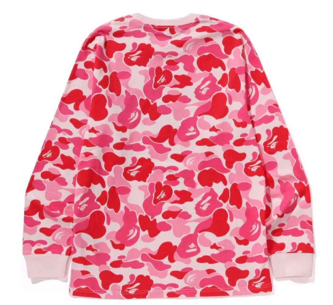 トップス A BATHING APE ABC CAMO COLLEGE LS TEE