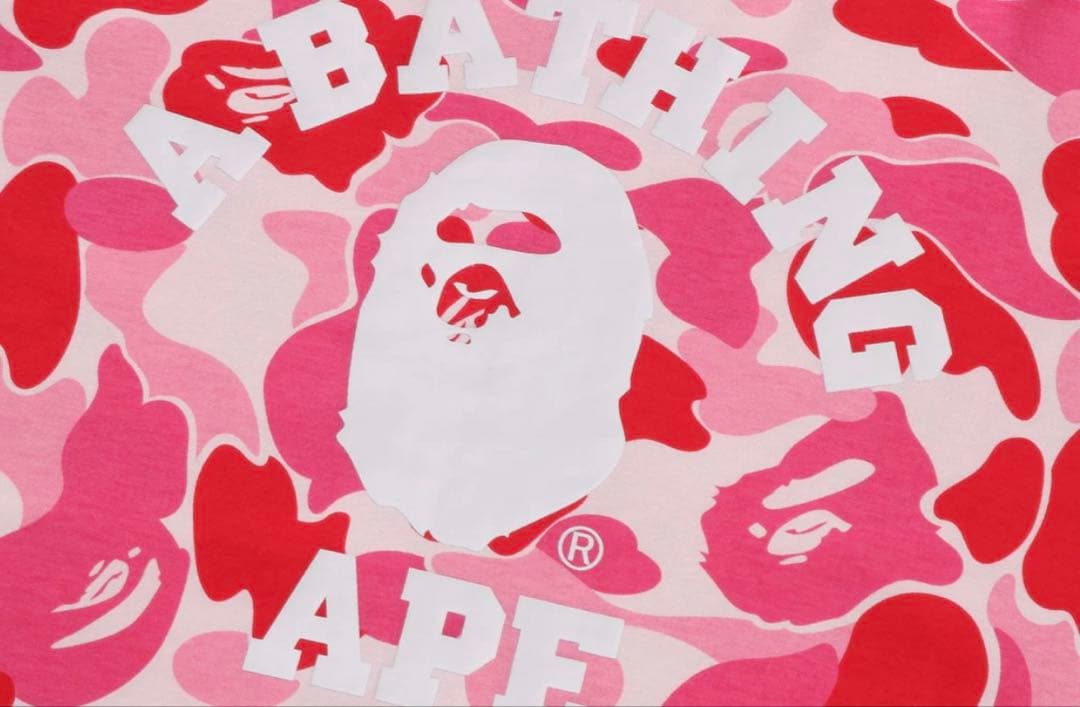 トップス A BATHING APE ABC CAMO COLLEGE LS TEE