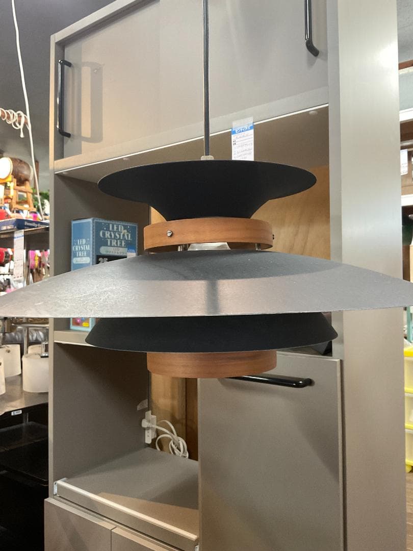 【中古品】インターフォルム　メルチェロ　ペンダントライト　ウォールナット