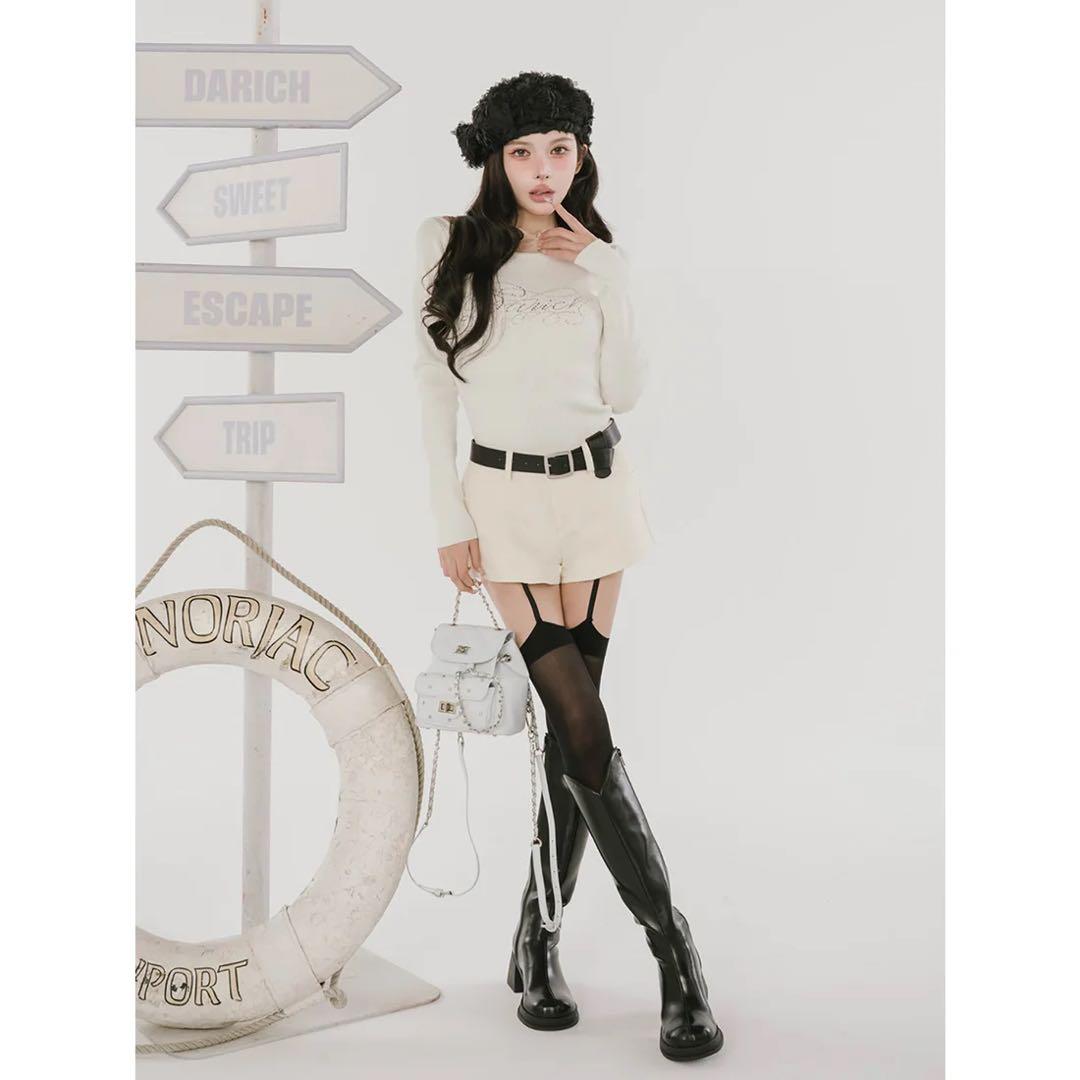 新品タグ付き ボンディングツイードショートパンツ アイボリー M