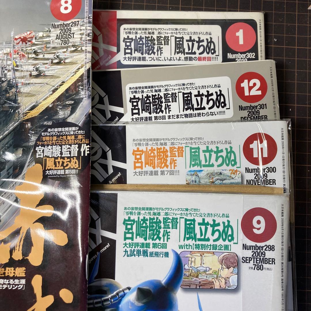 宮崎駿 風立ちぬ モデルグラフィックス連載全9冊 2019.4月〜2010.1月