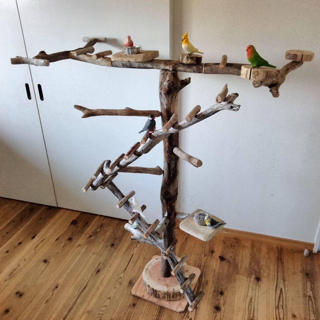 はな バードアスレチックジム ㊽ 天然木 自然木 止まり木 インコ オウム