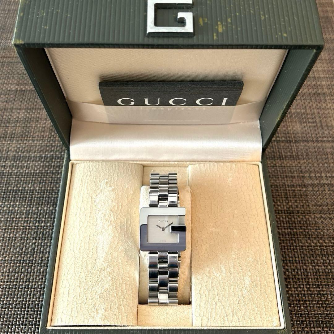 GUCCI 3600J レディース腕時計 Gロゴ スクエア クォーツ 中古