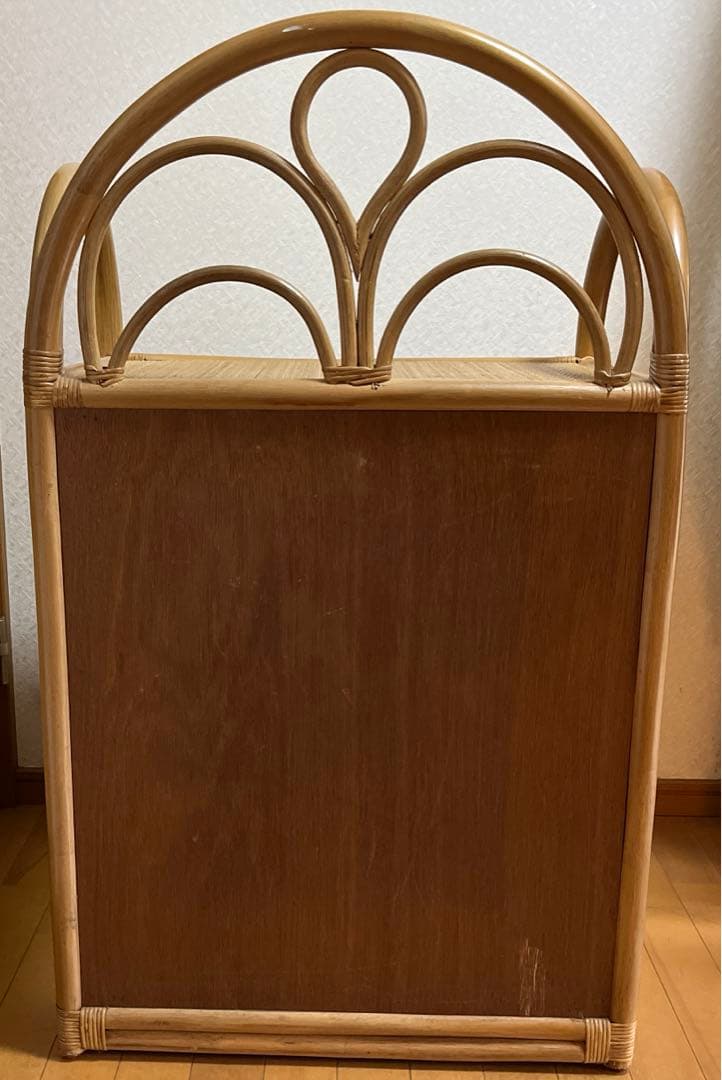４段　籐家具 　タンス 　ビンテージ 　ヴィンテージ　古家具　籐ラック