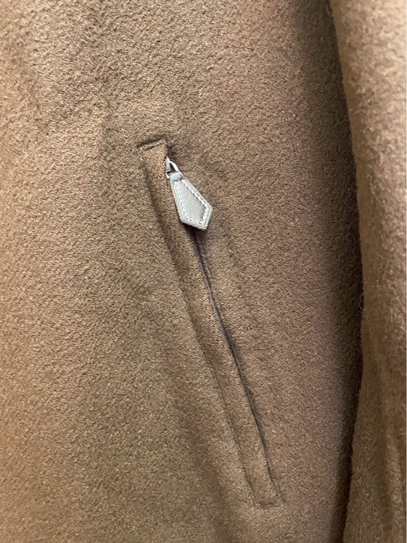 【油淋鶏】エルメス ジャケット カシミヤ100％ レザー メンズサイズ50