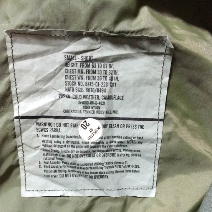 ⚠️本日限定価格⚠️ ヴィンテージ ECWCS ミリタリー ゴアテックスパーカー
