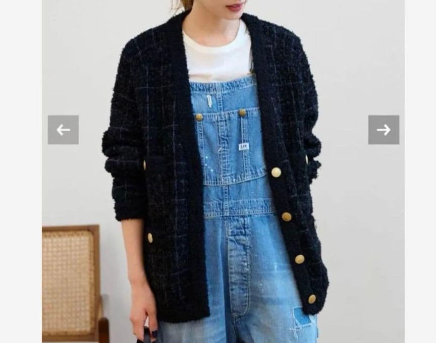 TWEEDニットカーディガン