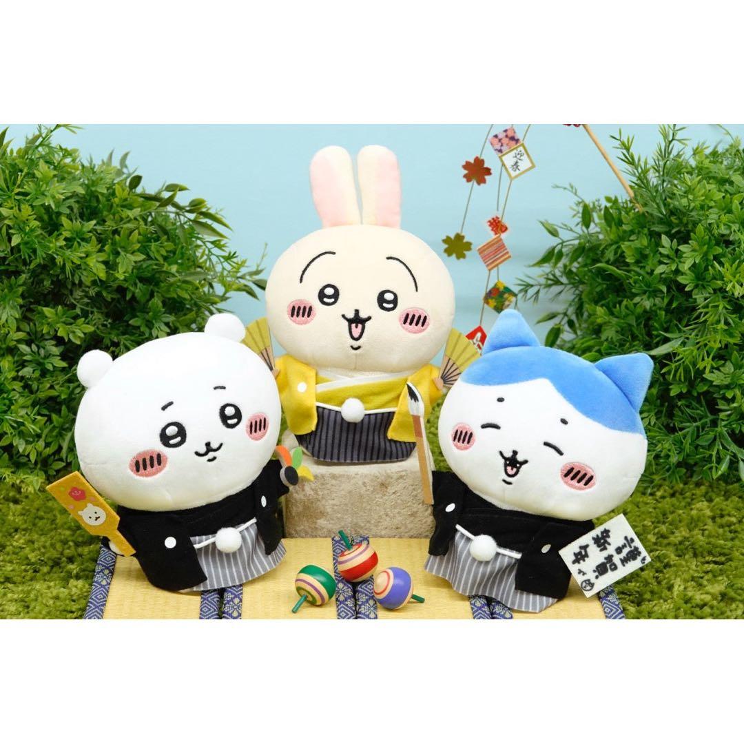 ちいかわ ぽてたまぬいぐるみ 正月 お正月 ハチワレ うさぎ　ぽてたま　招福