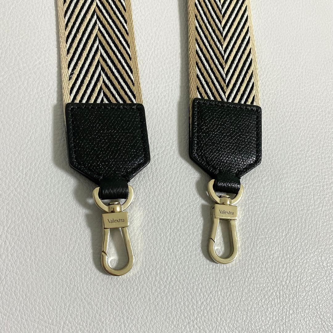 Valextra / ジャガード ショルダーストラップ ベージュ