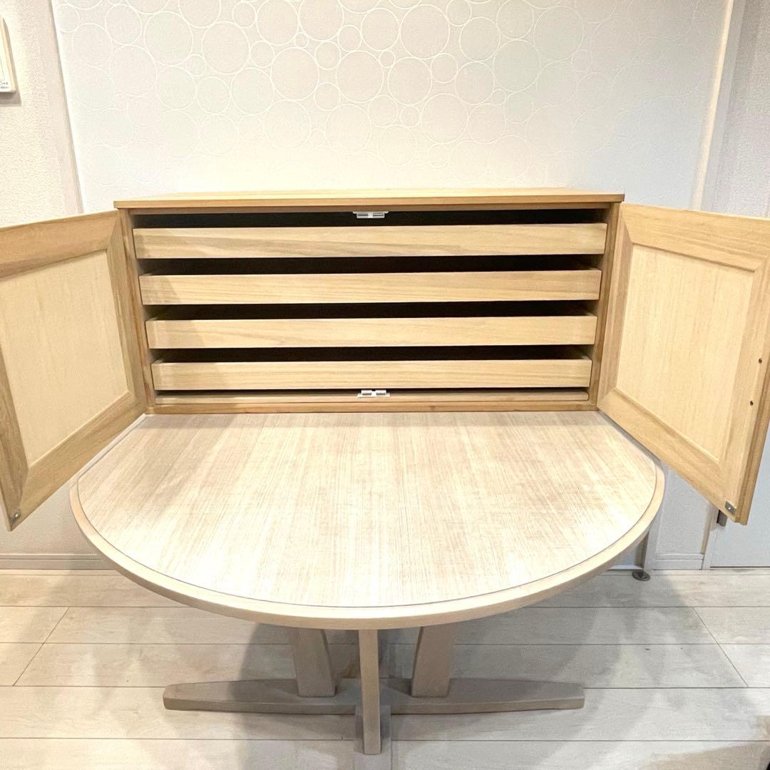 【美品】桐箪笥 小型収納棚 4段 衣装ダンス 着物 チェスト 観音開き 和装