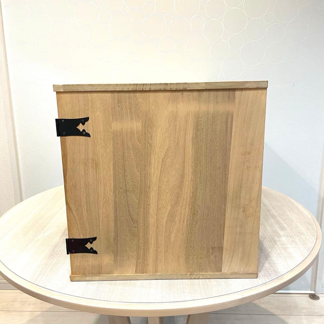 【美品】桐箪笥 小型収納棚 4段 衣装ダンス 着物 チェスト 観音開き 和装