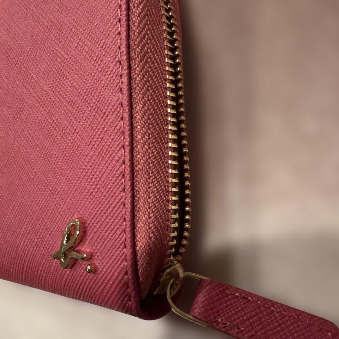 agnes.b ピンク 長財布 シンプルデザイン