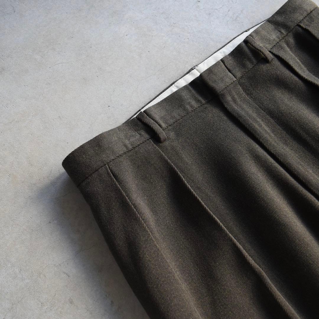 90s ラルフローレン ツータックスラックス ポロチノ ブラウン W36 L30