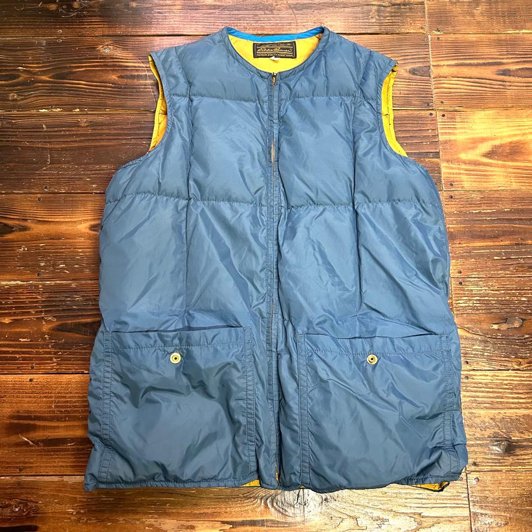 70s80s エディーバウアー ダウン ベスト リメイク 黒タグ TALON