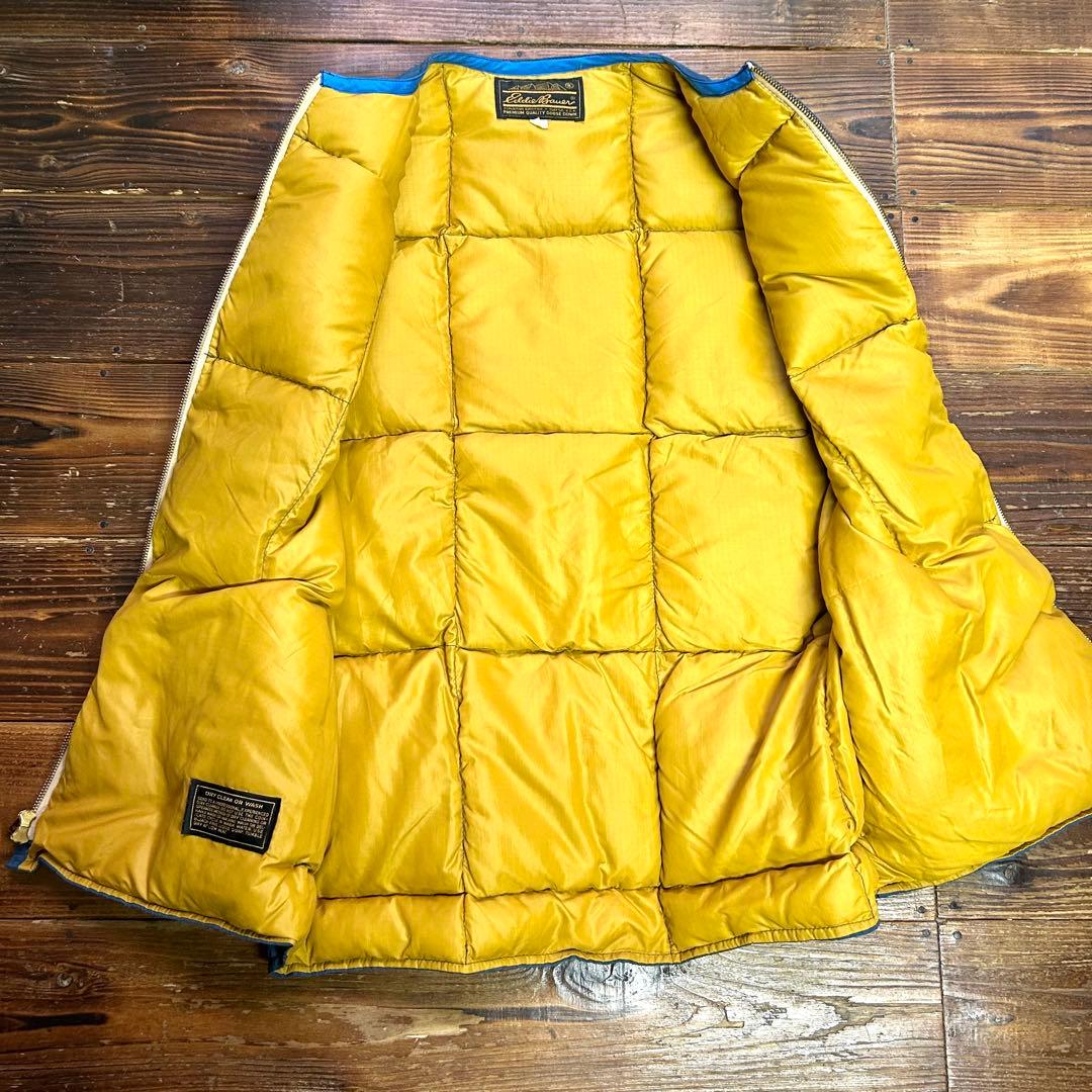 70s80s エディーバウアー ダウン ベスト リメイク 黒タグ TALON