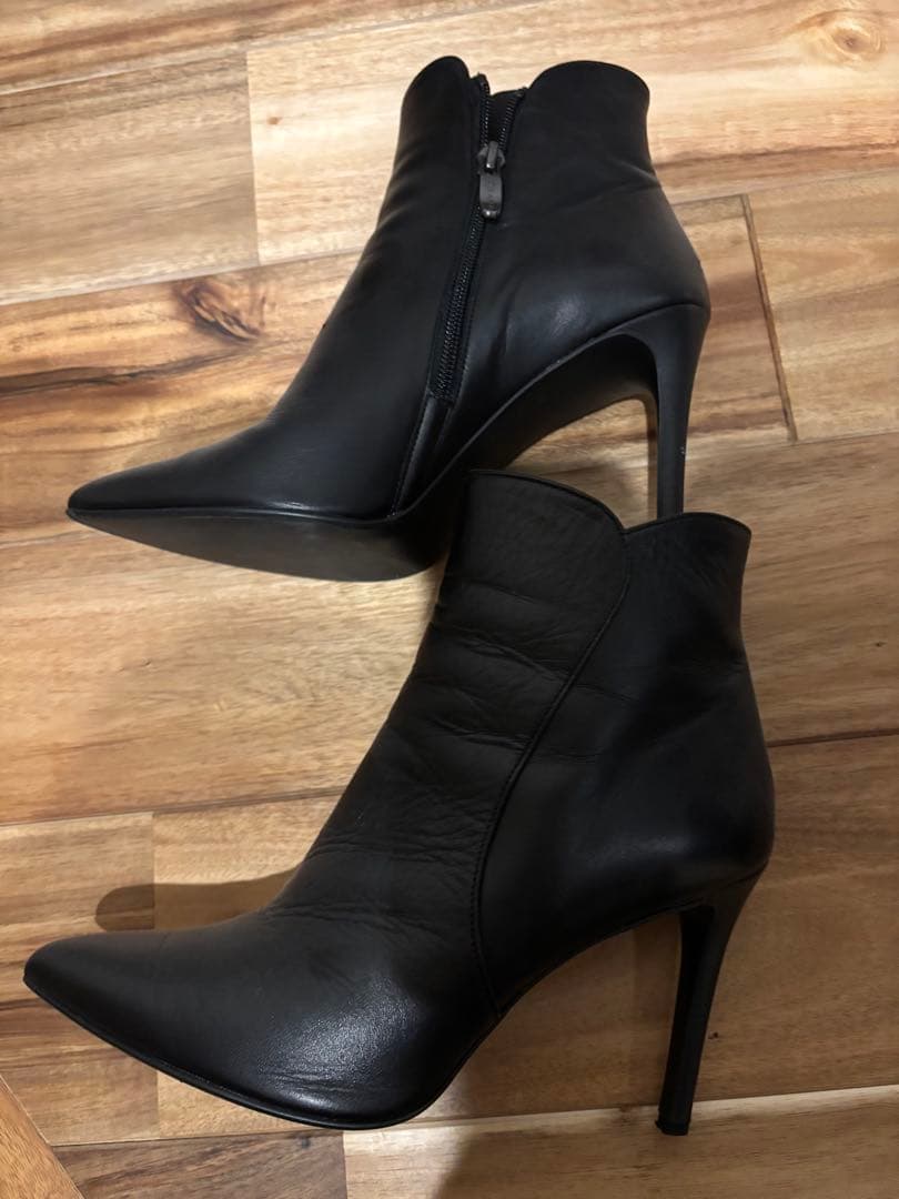 ショートブーツ 高ヒール シンプル美脚ショートブーツ リエンダ ダーリッチ ザラ