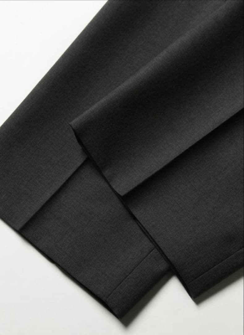 AURALEE BLUEFACED WOOL WIDE SLACKS タグ付き