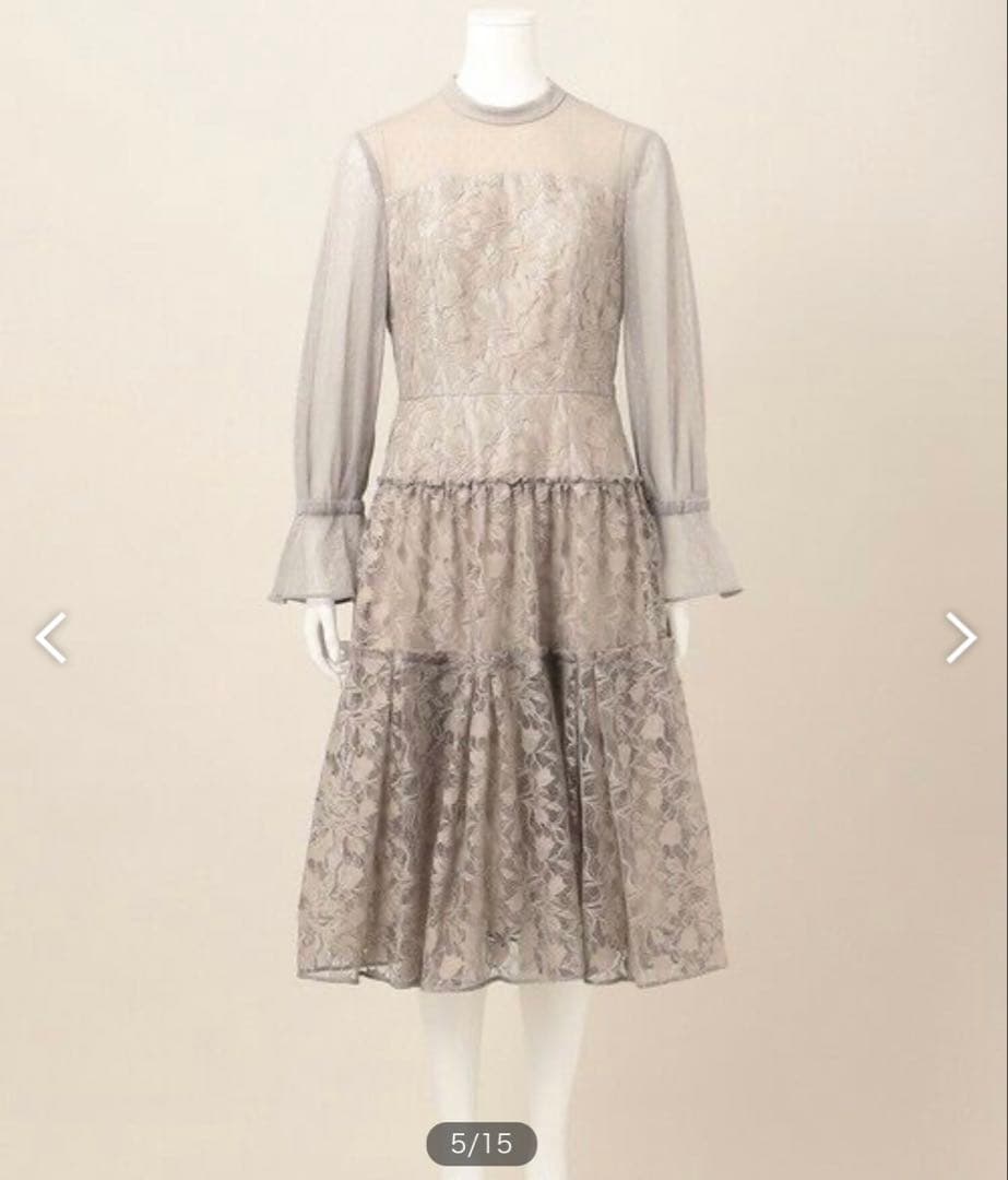 【23区　APPLAUDIR】レース 切替 ドレス