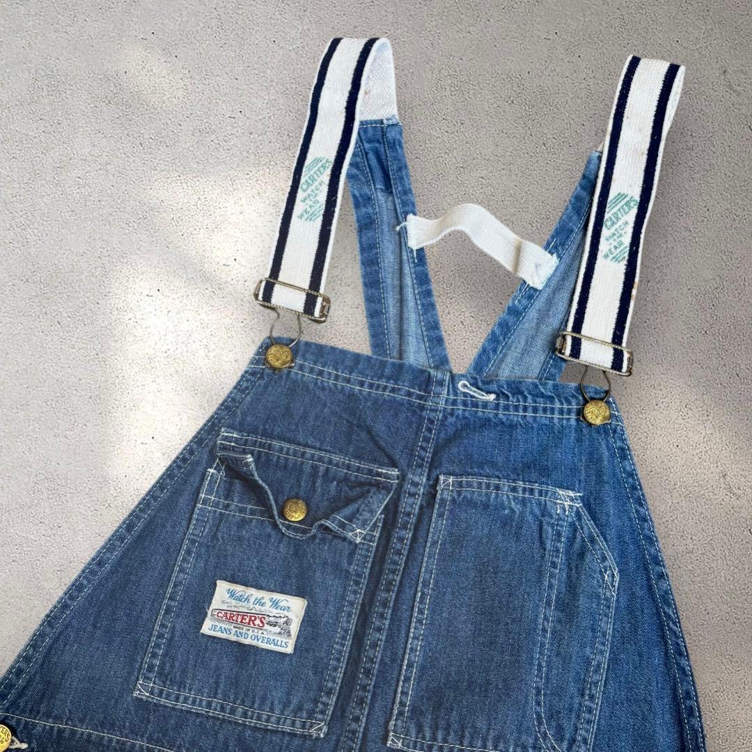 ビンテージ　CARTER’S 　ガチャポケ　耳付　デニム　オーバーオール
