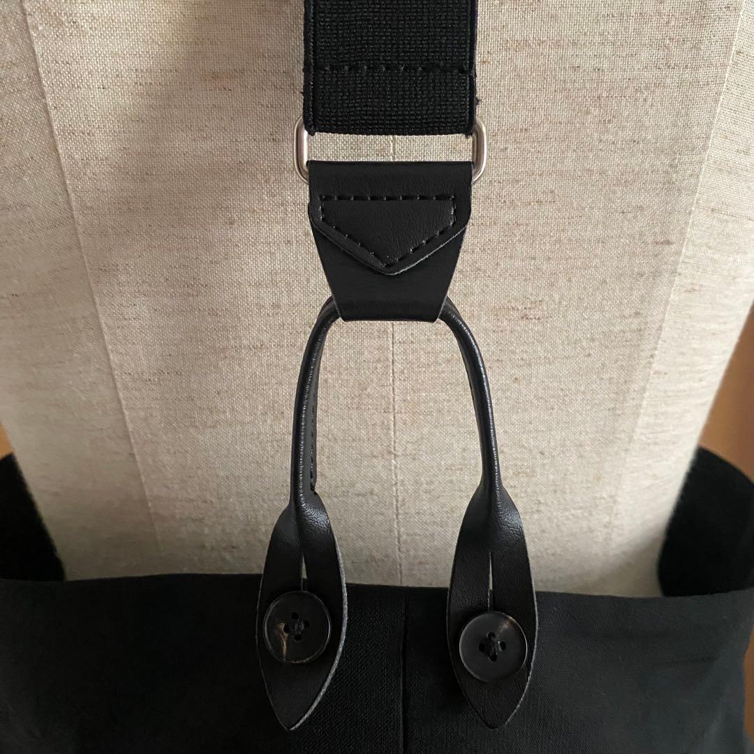 UNITED ARROWS ロエフLOEFF サスペンダーパンツ 黒