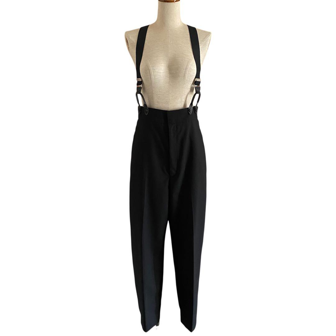 UNITED ARROWS ロエフLOEFF サスペンダーパンツ 黒