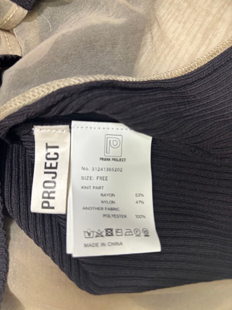 トップス PRANK PROJECT Sheer Docking Rib Knit