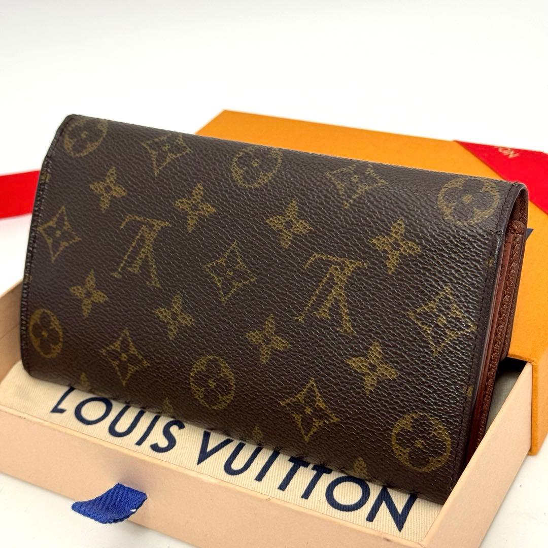 【美品】ルイヴィトン　モノグラム　ポシェット・ポルトモネ・クレディ　長財布