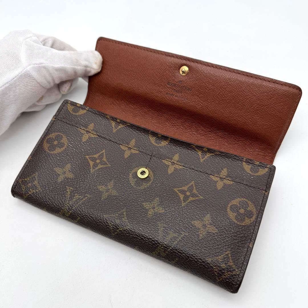 【美品】ルイヴィトン　モノグラム　ポシェット・ポルトモネ・クレディ　長財布