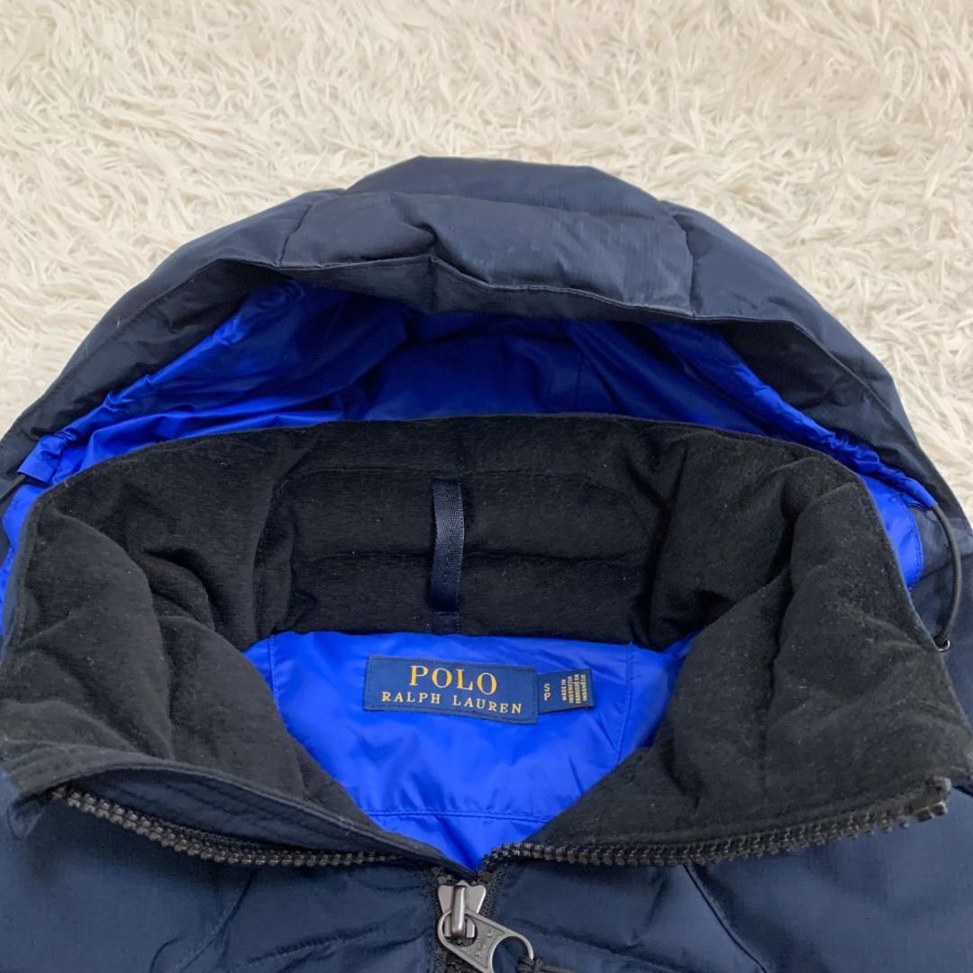 15219✨ポロラルフローレン ダウンベスト ポリエステル ネイビー 無地