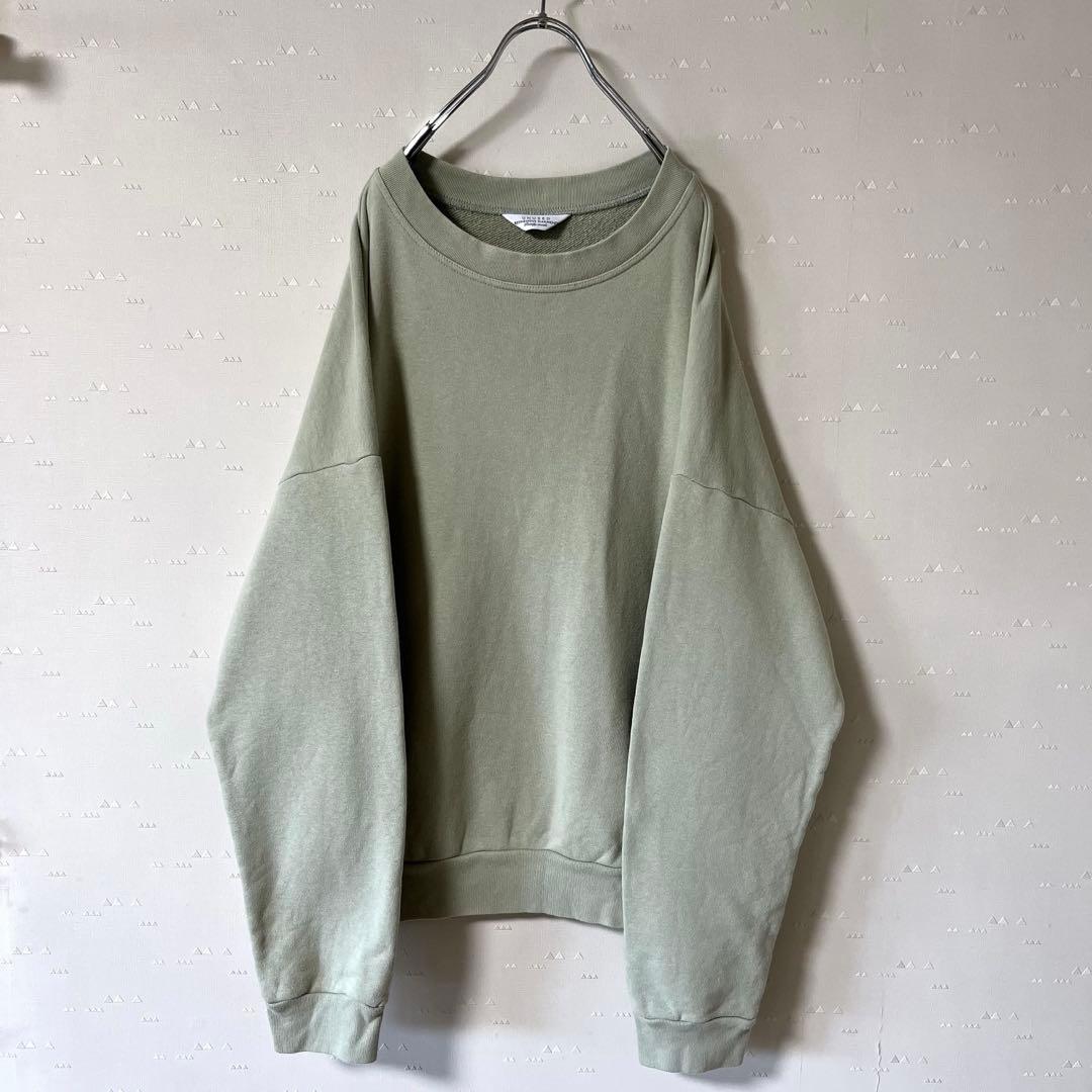 古着 アンユーズド オーバーサイズ スウェット 鶯色