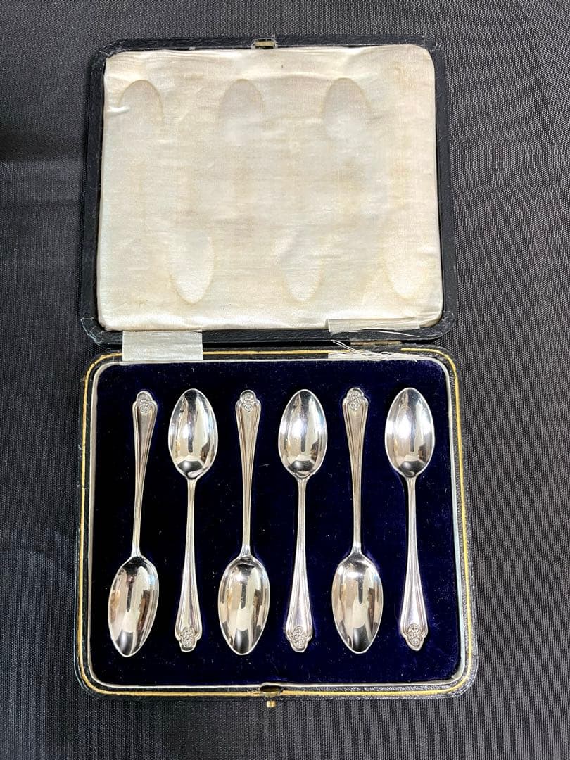 イギリスアンティーク　デミタススプーンセット 6本入り