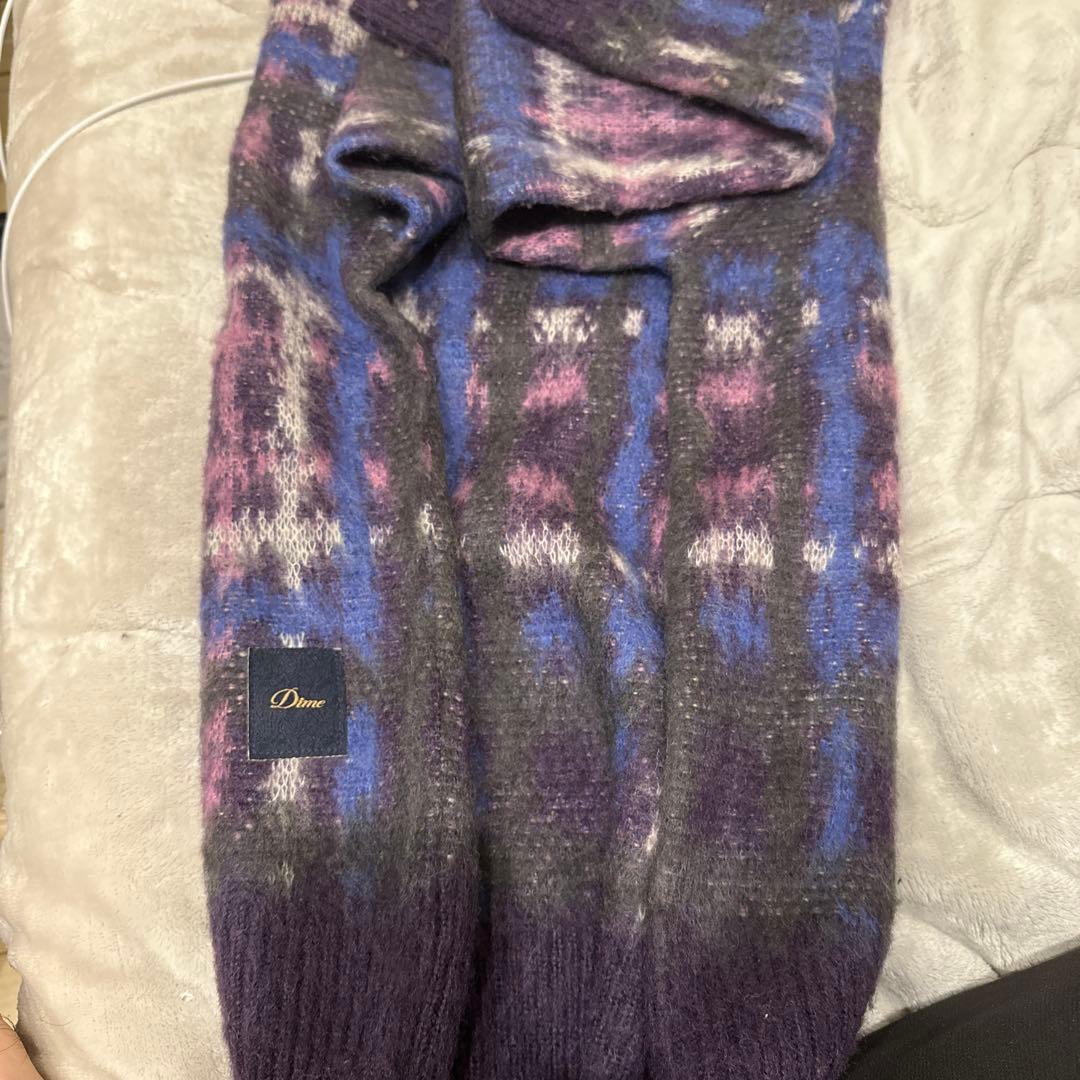 Dime Mサイズ チェック柄ニットセーター