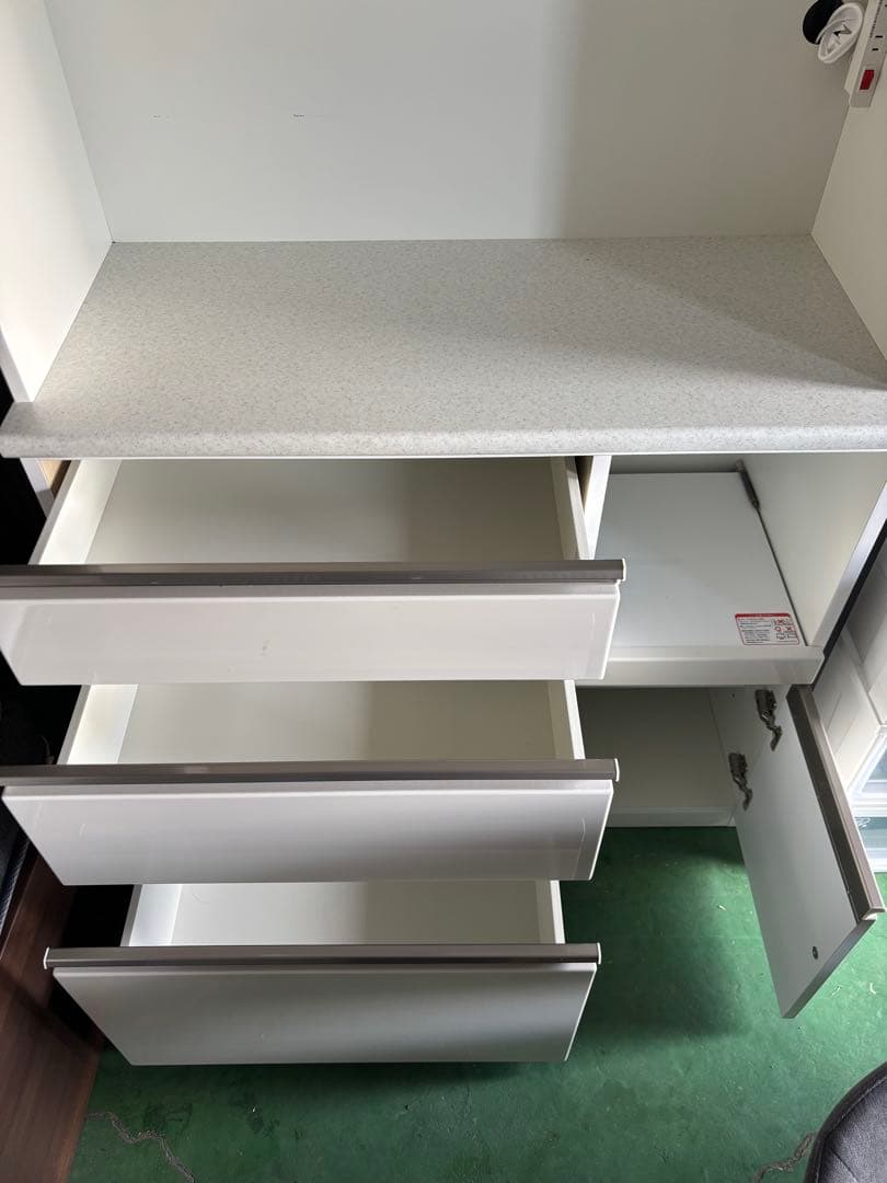 ニトリ★キッチンボード★食器棚★アルミナ2 100KB ★ホワイト★