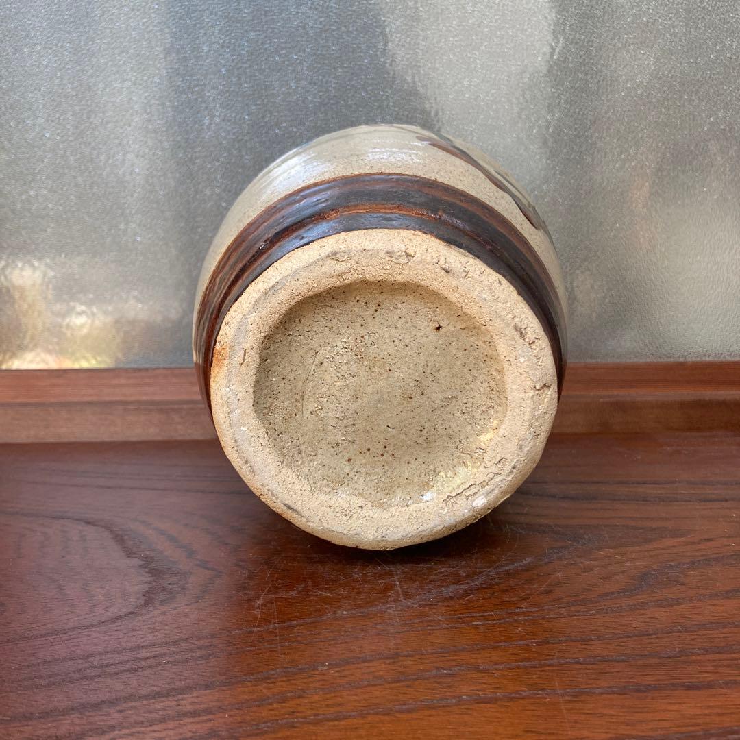 佐久間藤太郎作益子焼鉄砂竹絵花瓶