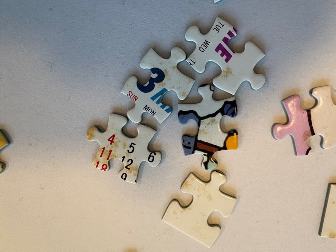 【中古品】スヌーピーカレンダージグソーパズル　1990年版 1000ピース