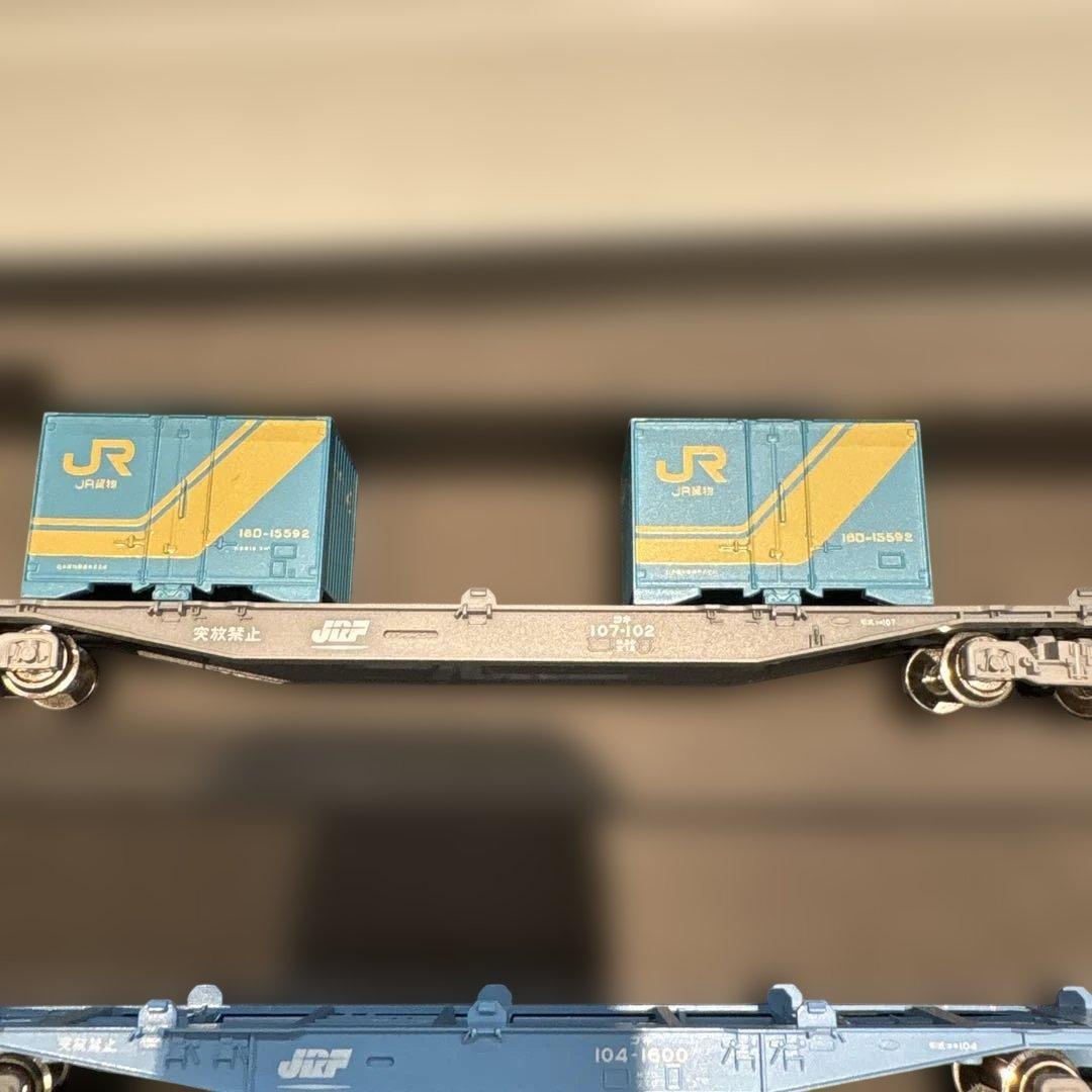 TOMIX KATO コキ104 コキ107 計12両、コンテナ47個、セット