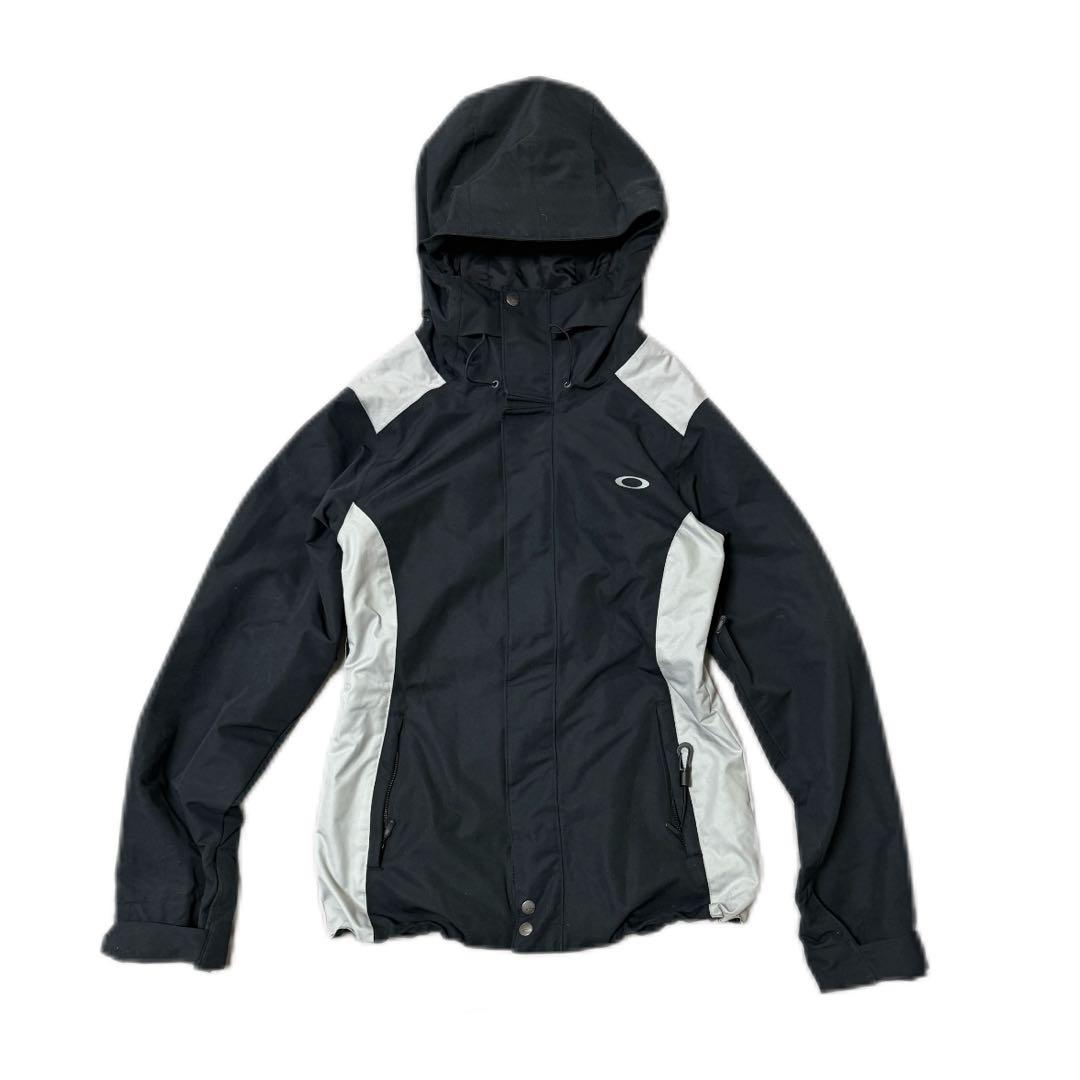 Oakley フード付きジャケット 黒/グレー スキーウェア ジャケット 冬