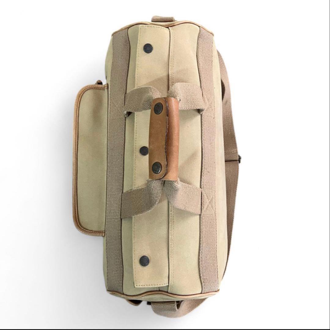 POLO ラルフローレン ボストンバッグ サファリ レザー ベージュ ショルダー