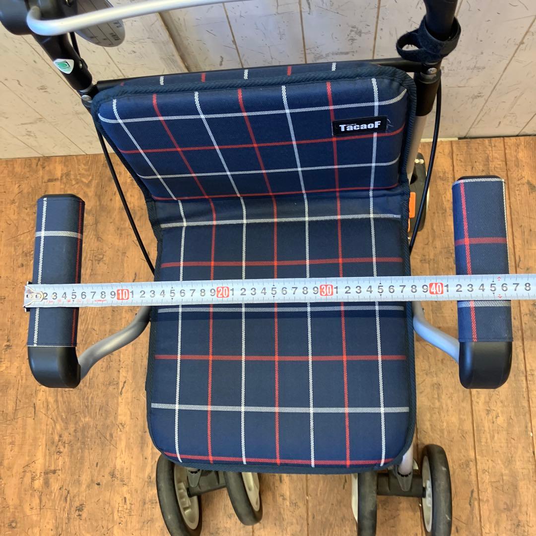 幸和 シルバーカー TacaoF チェック柄 シルバーカー 座れる 折りたたみ式