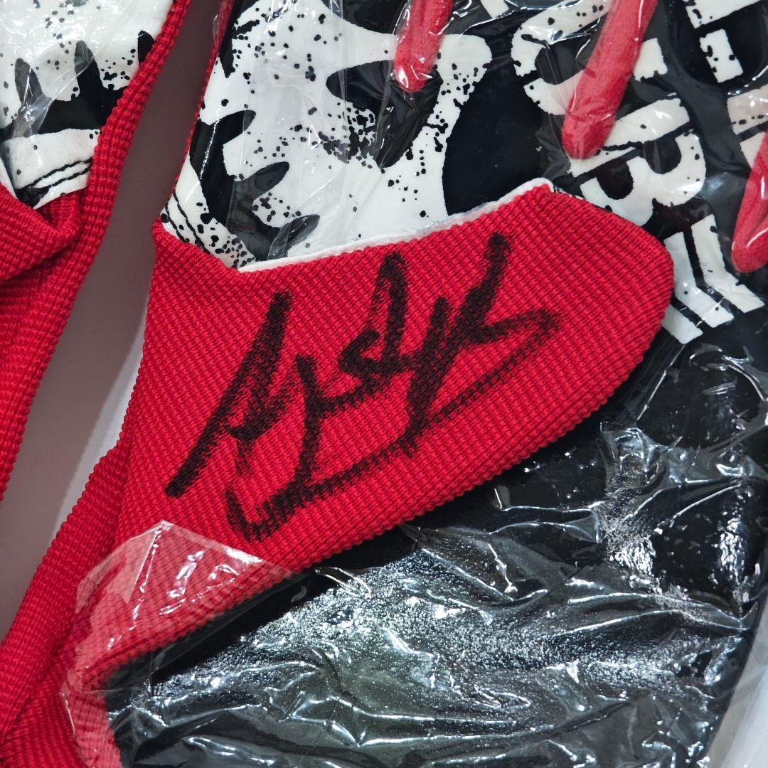 【激レア】 AJスタイルズ 本人着用 Bullet Clubグローブ 黒 赤