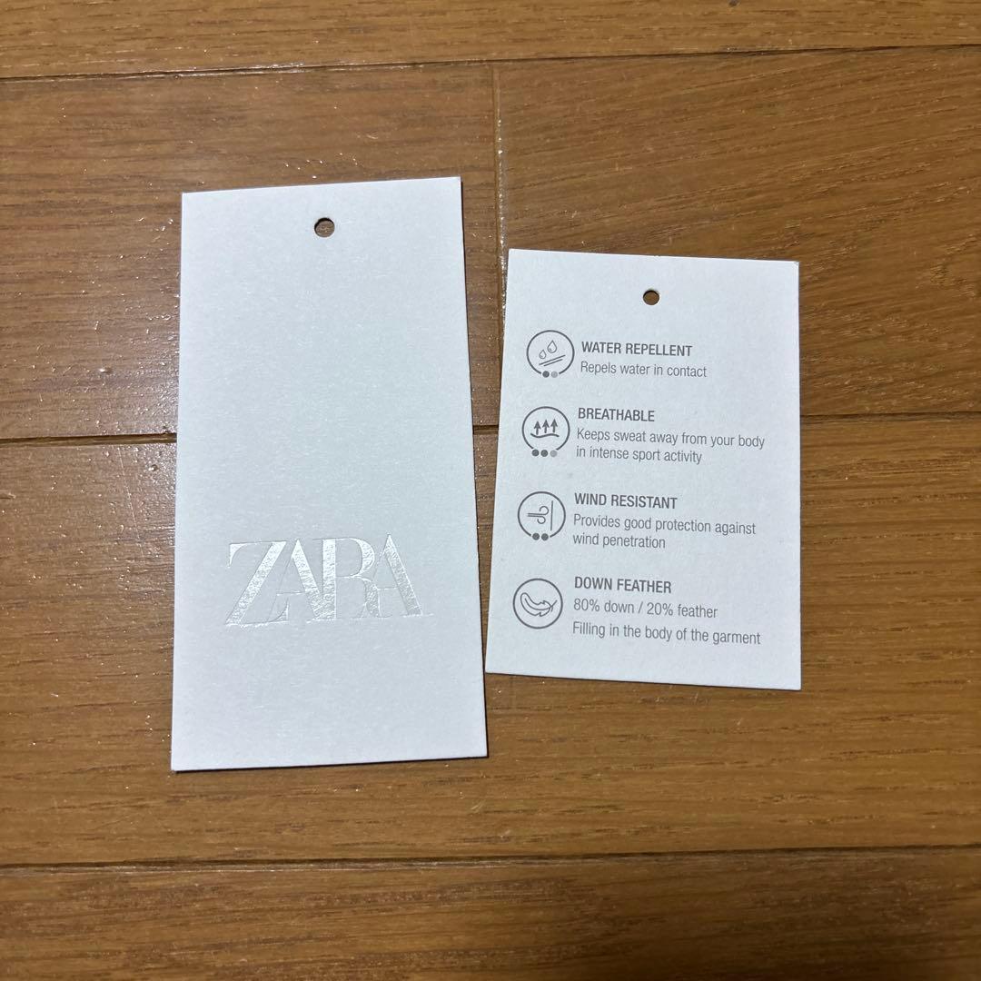 ZARA ブラック ダウンジャケット フード付き