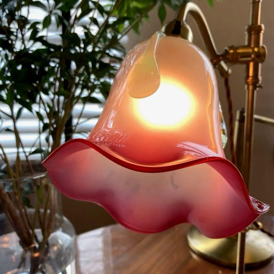 イギリス　1920年　ヴァセリン（ウラン）　ランプシェード　オパールセント