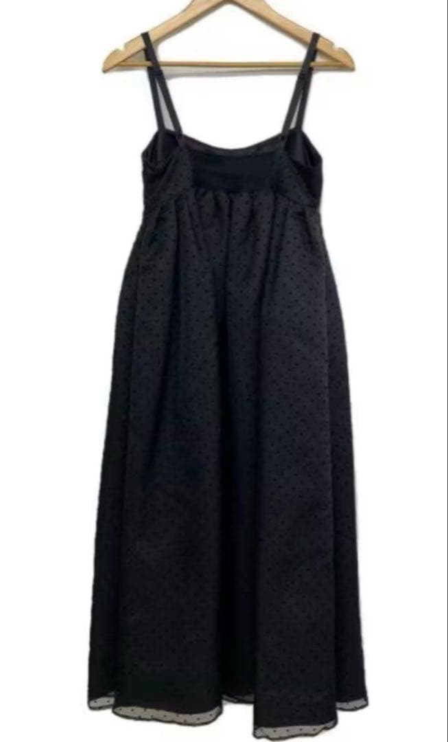 ドット柄 黒 キャミワンピース　ツルバイマリコオイカワ