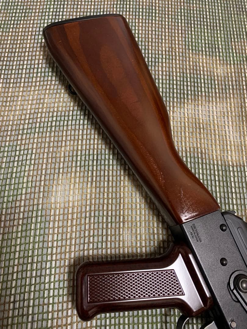 ■マルイ AKM ガスブロ リアルウッドハンドガード ストック付