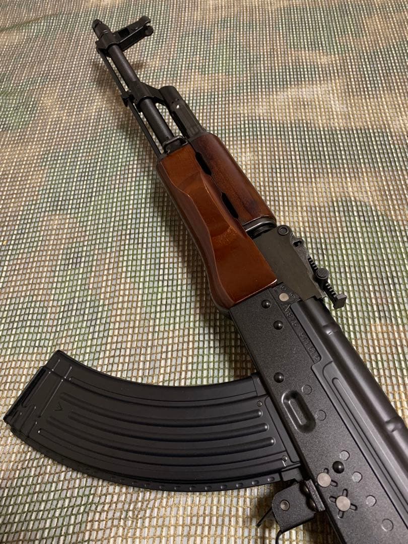 ■マルイ AKM ガスブロ リアルウッドハンドガード ストック付